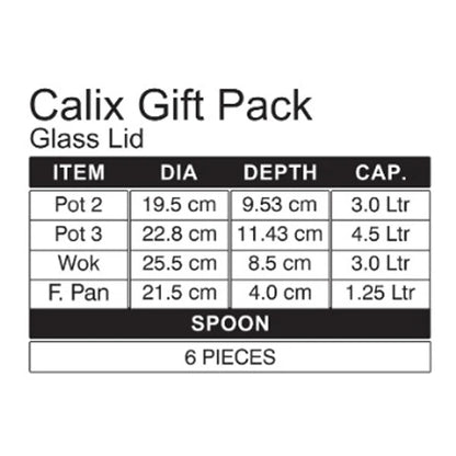 Sonex Non Stick - Calix Gift Pack- Glass Lid