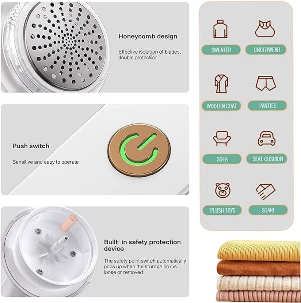 Rechargeable Fabric Shaver – Portable Electric Lint Remover for Clothes and Upholstery